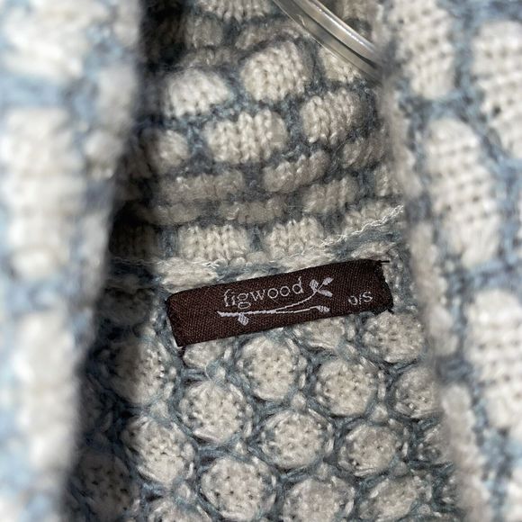 Figwood Anthropologie O/S Mohair Fringed Cowl Neck Poncho Sweater - Picture 4 of 4